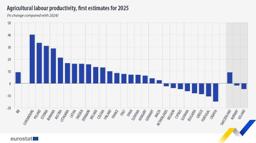 Μείωση αγροτικής παραγωγικότητας στην Ελλάδα: -8,8% το 2025
